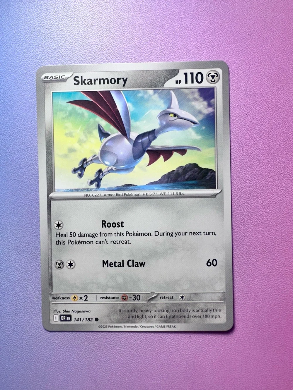 skarmory - 141/182 (common) — pokemon: destined rivals